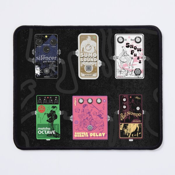 Item preview, Ukiyo-e Japanese Woodblock Inspired Guitar Pedal Poster designed and sold by globbs.