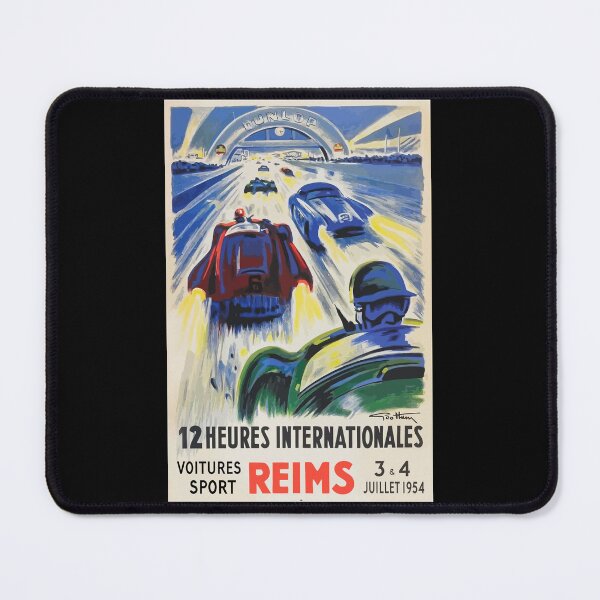 Item preview, 12 Hours Reims 1954 Circuit Vintage Race Poster designed and sold by Speedbirddesign.