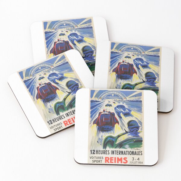 Item preview, 12 Hours Reims 1954 Circuit Vintage Race Poster designed and sold by Speedbirddesign.