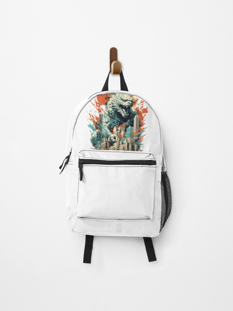 Thumbnail 1 of 3, Backpack, Godzilla designed and sold by NoobsDesign.