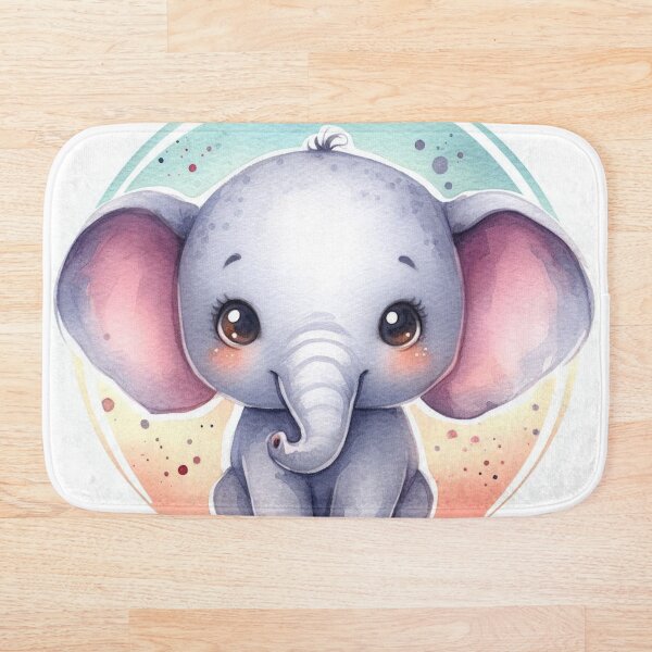 Item preview, Cute baby elephant watercolor 3 designed and sold by Feelfantastic.