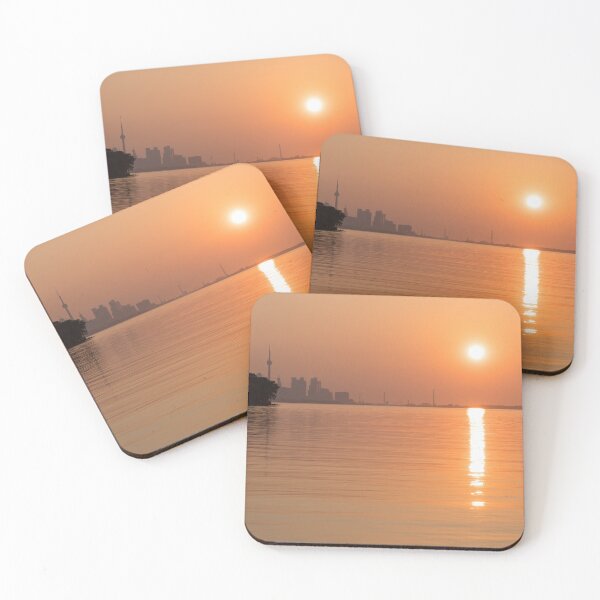 Item preview, Sultry Orange Sunrise Behind the Skyline of Toronto on a Hot Muggy Day designed and sold by Georgia Mizuleva.