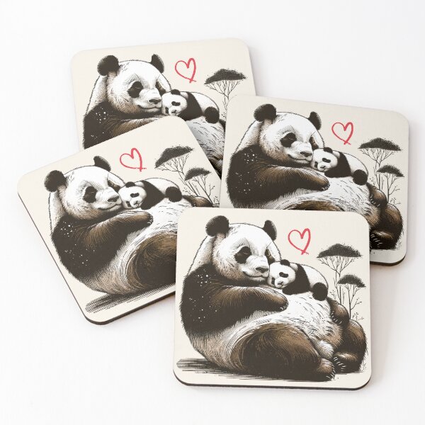 Item preview, Mother & Baby Panda Bear - Cute Animals, Mother's Day Gift designed and sold by InkyGenies.