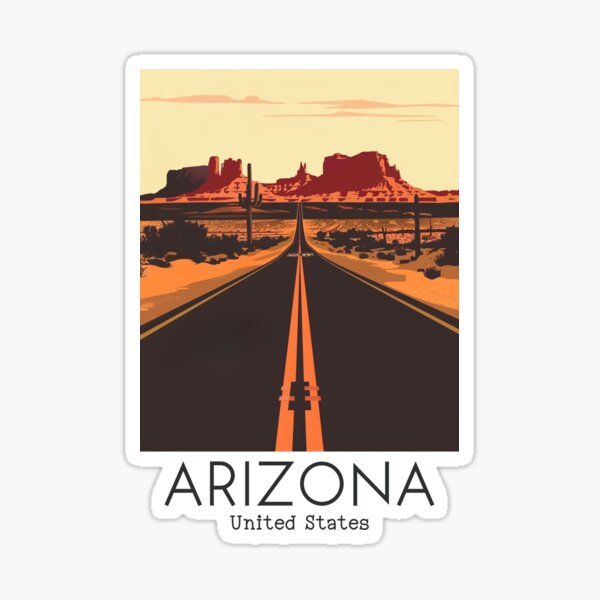 Item preview, A Vintage Travel Illustration of Arizona - United States designed and sold by GoodOldVintage.