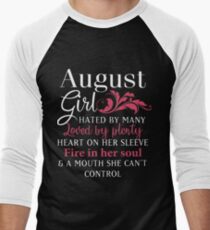 august girl birthday t-shirts Men's Baseball ¾ T-Shirt