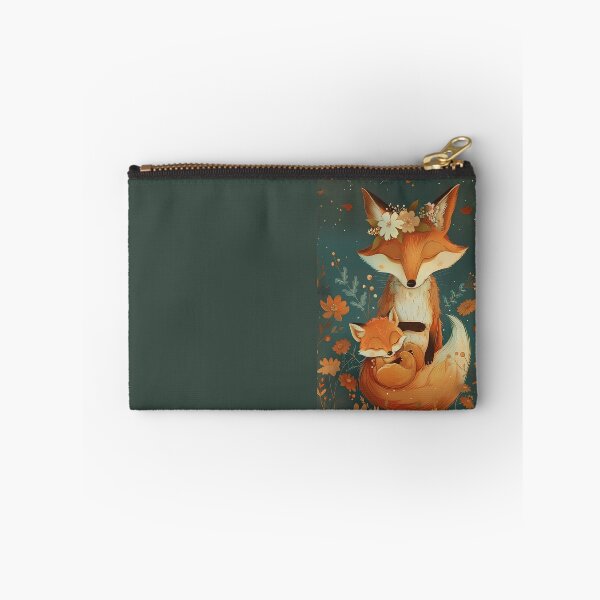 Item preview, Fox and flowers with baby - a loving family of foxes  designed and sold by ArtPompon.