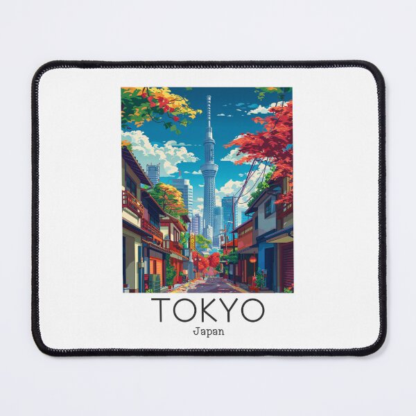 Item preview, A Vintage Travel Illustration of Tokyo - Japan  designed and sold by GoodOldVintage.