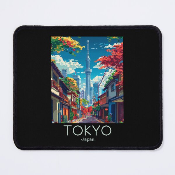 Item preview, A Vintage Travel Illustration of Tokyo - Japan  designed and sold by GoodOldVintage.