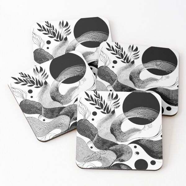 Item preview, Black and White Abstract Geometric Composition. designed and sold by Nataliya Kretsu.