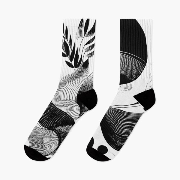 Item preview, Black and White Abstract Geometric Composition. designed and sold by Nataliya Kretsu.