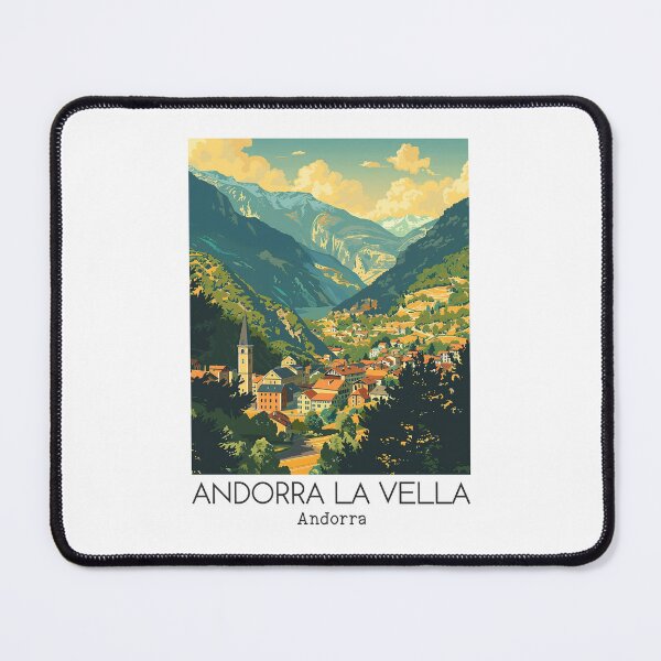 Item preview, A Vintage Travel Illustration of Andorra la Vella - Andorra designed and sold by GoodOldVintage.