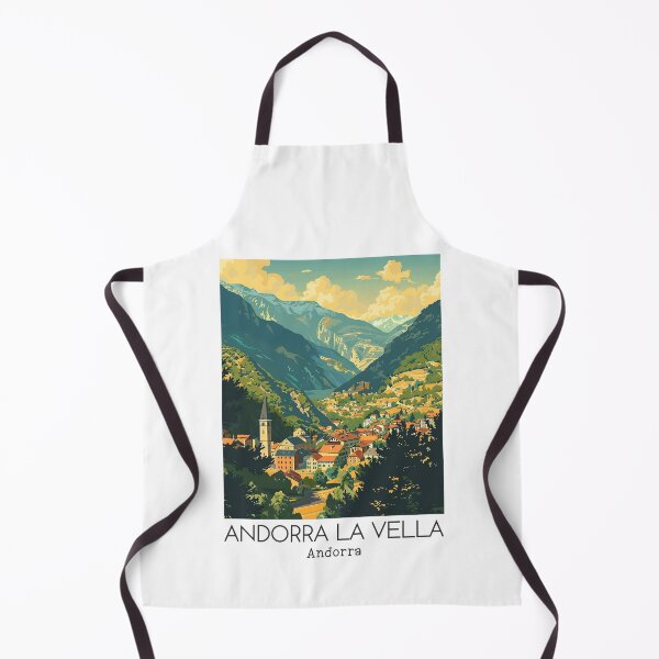 Item preview, A Vintage Travel Illustration of Andorra la Vella - Andorra designed and sold by GoodOldVintage.