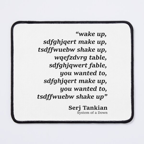 Item preview, wake up make up - System of a Down - Chop Suey parody designed and sold by PAINTMONKEYS.