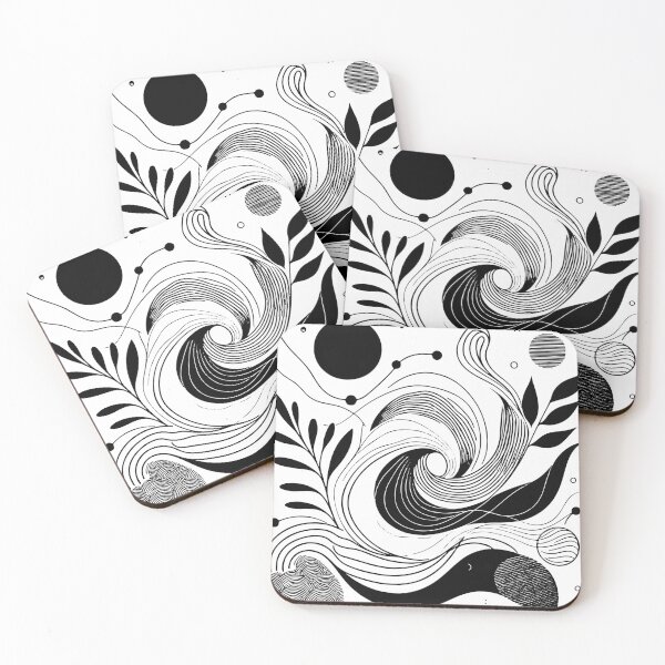 Item preview,  Black and White Abstract Geometric Composition designed and sold by Nataliya Kretsu.