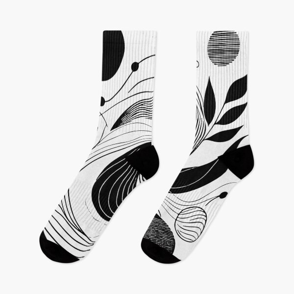 Item preview,  Black and White Abstract Geometric Composition designed and sold by Nataliya Kretsu.