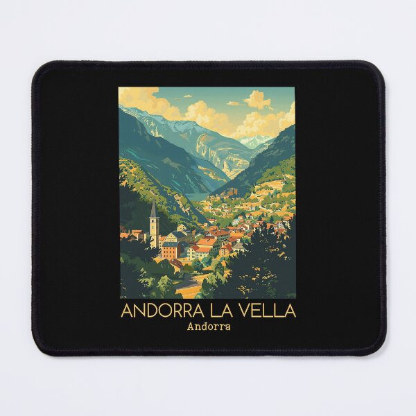 Item preview, A Vintage Travel Illustration of Andorra la Vella - Andorra designed and sold by GoodOldVintage.