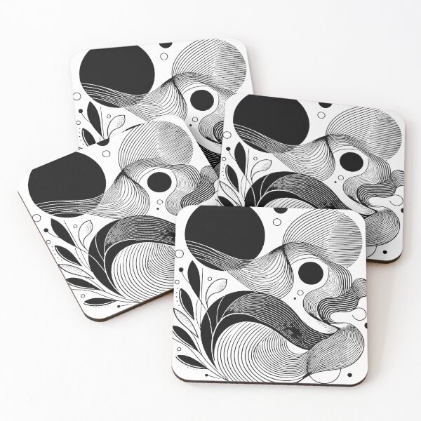 Item preview,  Black and White Abstract Geometric Composition designed and sold by Nataliya Kretsu.
