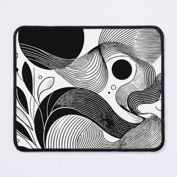 Item preview,  Black and White Abstract Geometric Composition designed and sold by Nataliya Kretsu.