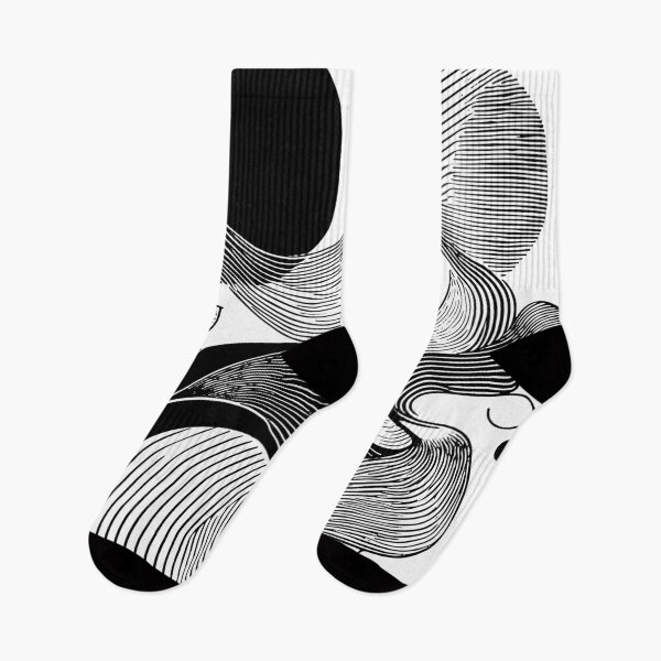 Item preview,  Black and White Abstract Geometric Composition designed and sold by Nataliya Kretsu.