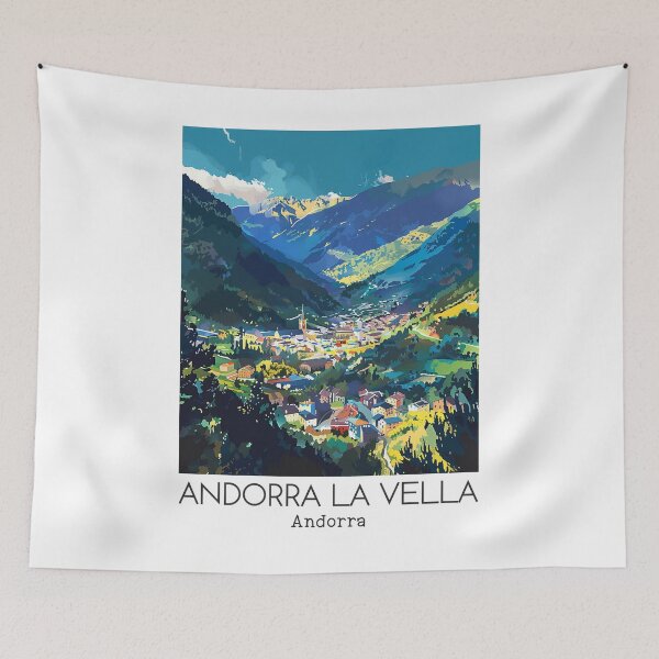 Item preview, A Vintage Travel Illustration of Andorra la Vella - Andorra  designed and sold by GoodOldVintage.