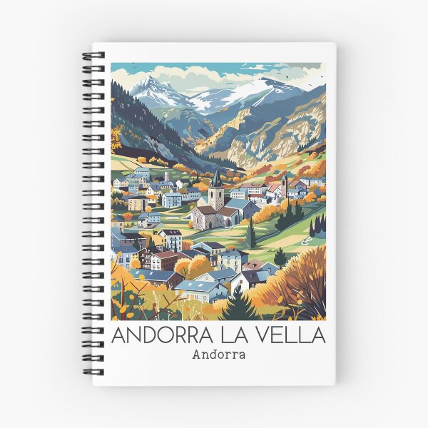 Item preview, A Vintage Travel Illustration of Andorra la Vella - Andorra  designed and sold by GoodOldVintage.