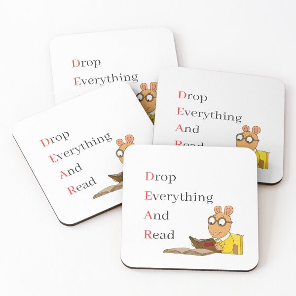 Item preview, Library bag book bag Reading is cool Arthur Reed back to school sticker teacher librarian reward sticker CBCA Book week 2024 sticker book week reading drop everything and read designed and sold by LaundrySalt.