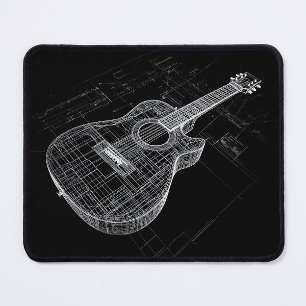 Item preview, classical guitar drawing artwork designed and sold by gut2000.