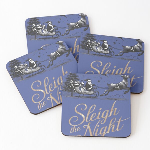 Item preview, Sleigh the Night Away - Reindeer Sleigh Ride designed and sold by beyazart.