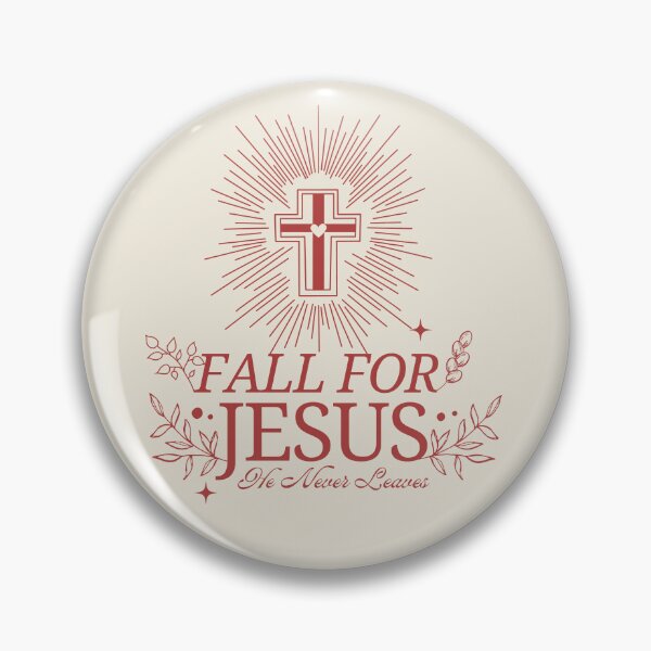 Item preview, Fall For Jesus He Never Leaves - Inspirational Cross Design in Brown designed and sold by KnockingLouder.