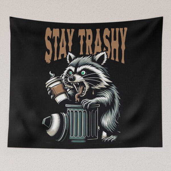 Item preview, Stay Trashy - Trash Panda - 80's Vintage Retro Aesthetics Gift designed and sold by InkyGenies.