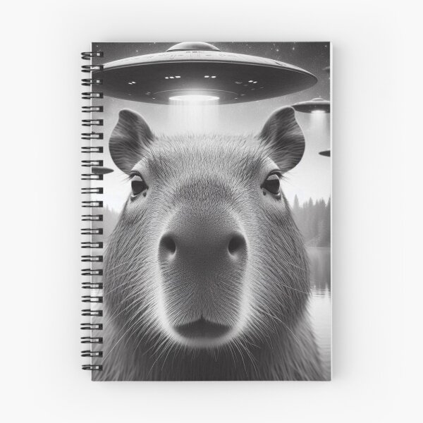 Item preview, Funny Capybara Selfie with UFOs Weird designed and sold by Bankza.
