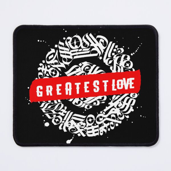 Item preview, Calligraphy texture, Greatest Love, Red and white designed and sold by BeebopGraphics.