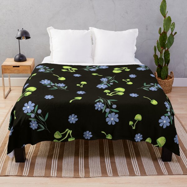 Item preview, Black Large Blooms And Shrooms designed and sold by Makemedesign.