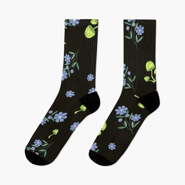 Item preview, Black Large Blooms And Shrooms designed and sold by Makemedesign.