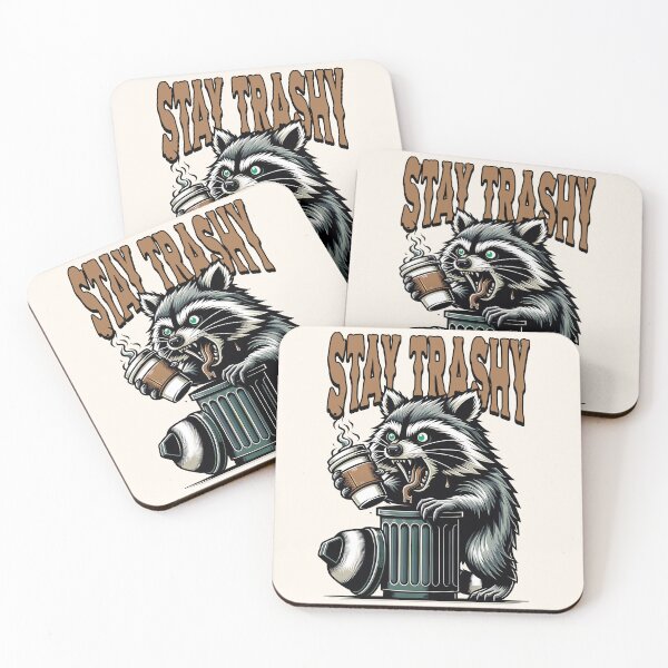 Item preview, Stay Trashy - Trash Panda - 80's Vintage Retro Funny Gift - White designed and sold by InkyGenies.