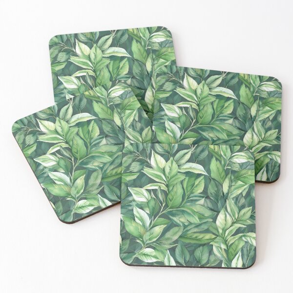 Item preview, Green Leaves Pattern designed and sold by 100Sunsets.