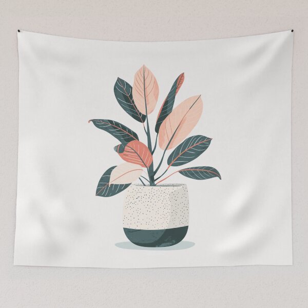Item preview, Rubber Plant in a Pot designed and sold by Sketch-Shack.