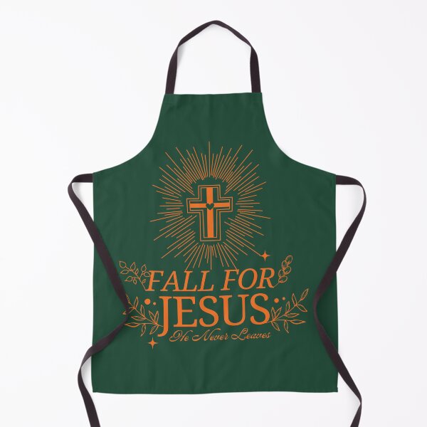 Item preview, Fall For Jesus He Never Leaves - Orange Cross Design with Inspirational Message designed and sold by KnockingLouder.