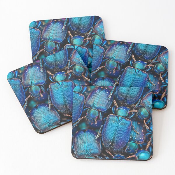 Item preview, Vibrant Swarm of Blue Beetles designed and sold by AI-ARTeria.