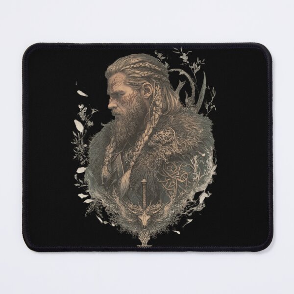 Item preview, Viking Warrior Beard Vintage Nordic Odin Illustration designed and sold by Quirkle Berry.