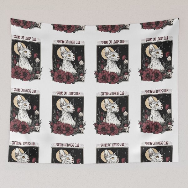 Item preview, Club de amantes de los gatos Sphynx designed and sold by QueerPenguin.