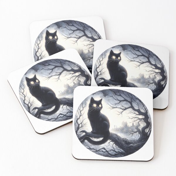 Item preview, Black Cat Night designed and sold by RubisLeaf.