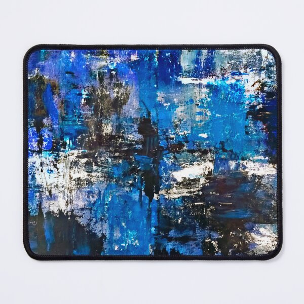 Item preview, Ricerca in blues - abstract painting  designed and sold by Red Siri0 Art.