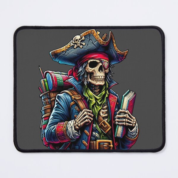 Item preview, Back to Skull - Pirate Skeleton with Backpack and Books designed and sold by Nabucodonoshop.