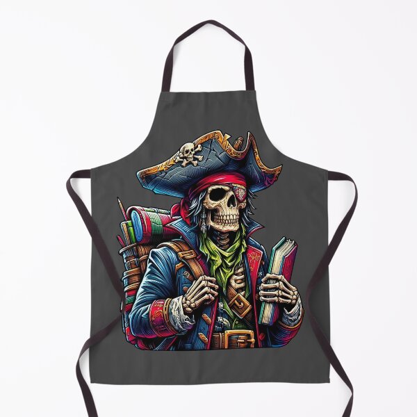 Item preview, Back to Skull - Pirate Skeleton with Backpack and Books designed and sold by Nabucodonoshop.