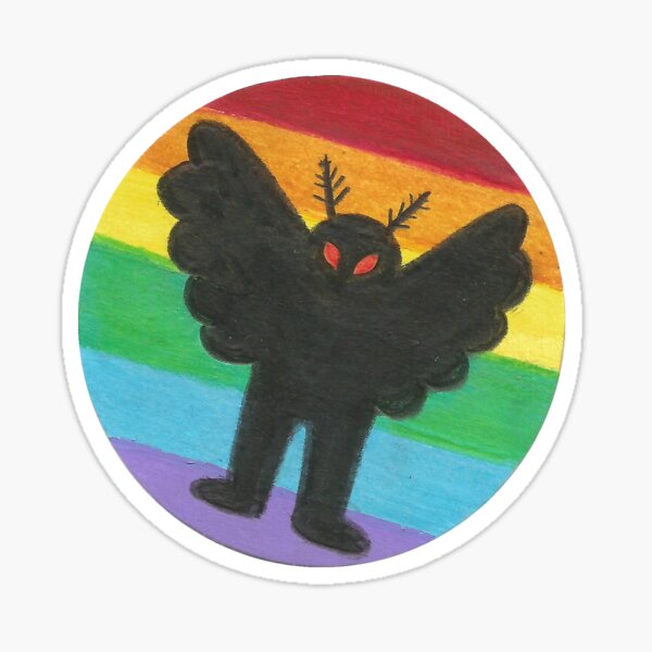 gay mothman Sticker