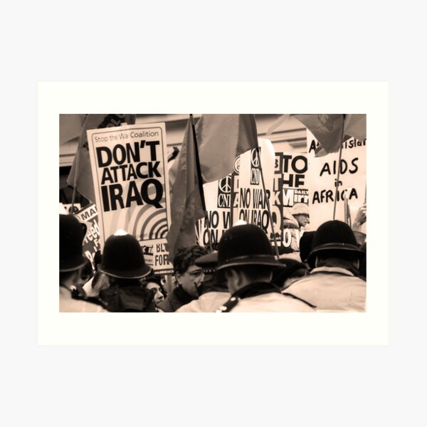Don't Attack Iraq Art Print