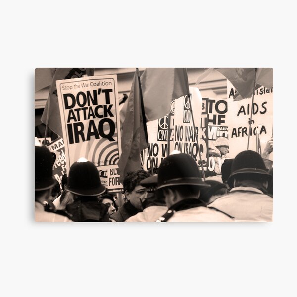 Don't Attack Iraq Metal Print