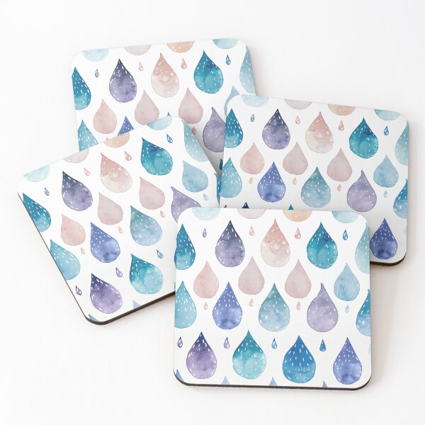 Item preview, Watercolor Raindrops designed and sold by KootenayDesigns.