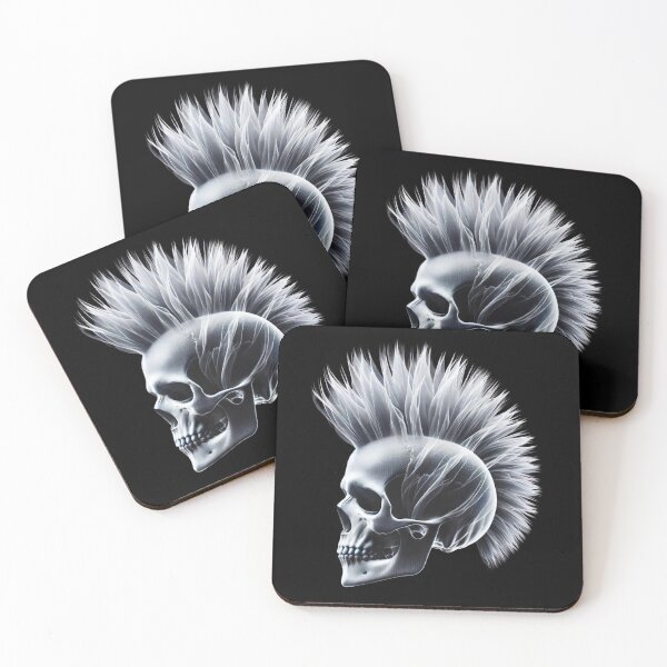 Item preview, Skull with Mohawk designed and sold by Blink Art Studio.